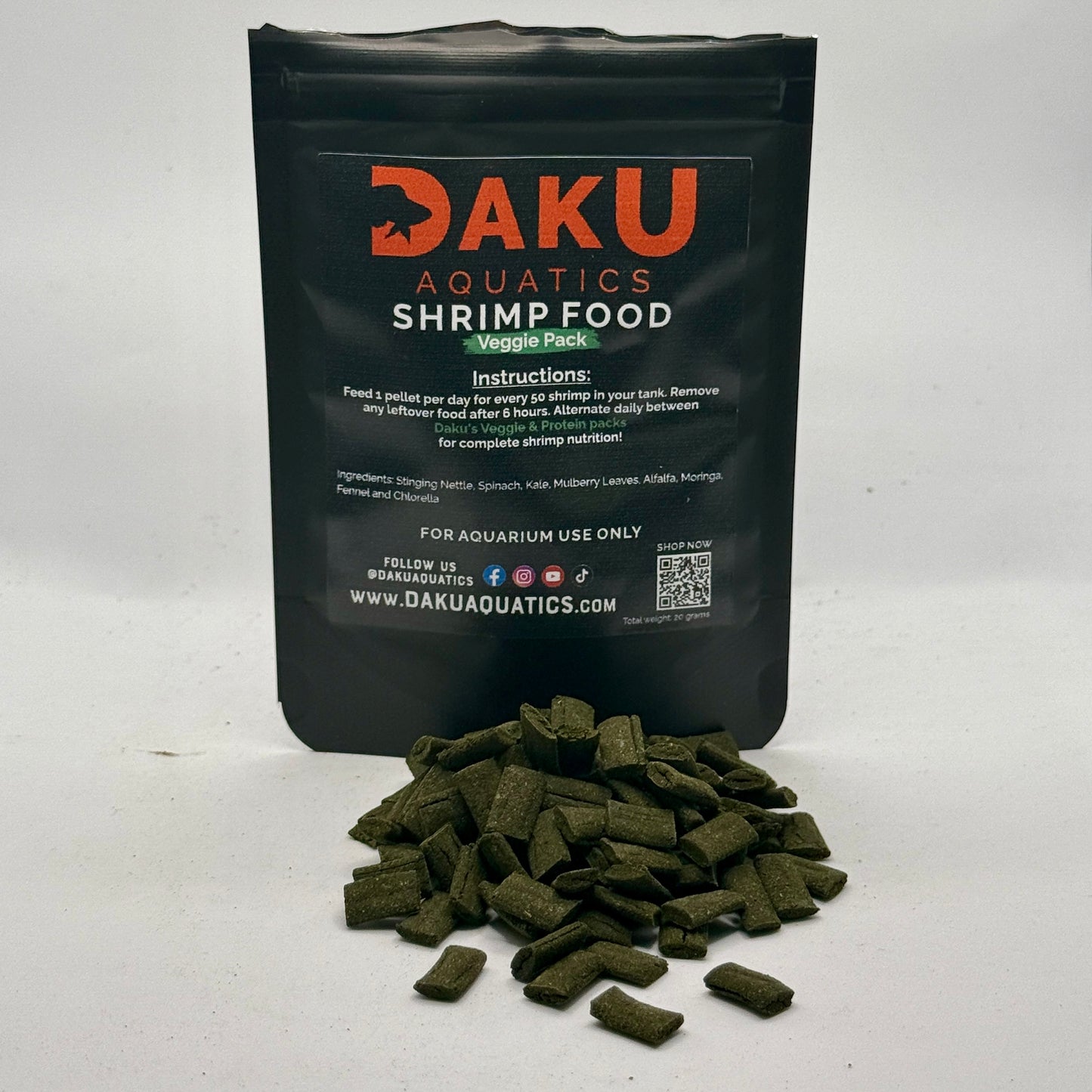 Daku Aquatics Shrimp Food: Veggie Pack