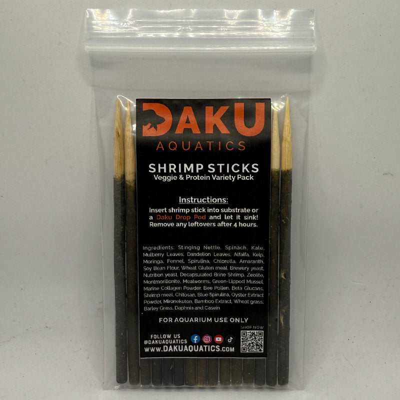 Shrimp Blend Sinking Sticks – Premium Food For Shrimp, Plecos, Catfish, Crayfish – Aquatic Foods, USA